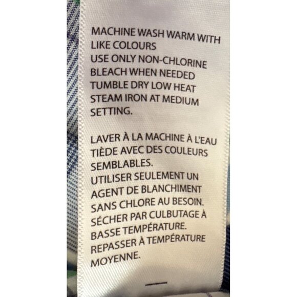 Nautica Shirt Mens Lg Blue & Green Plaid Short Sleeve Button Up Casual - Picture 5 of 8